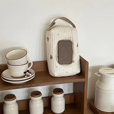 ins韩国新款多功能纸巾盒宝宝推车湿巾收纳袋车载家居挂扣抽纸盒