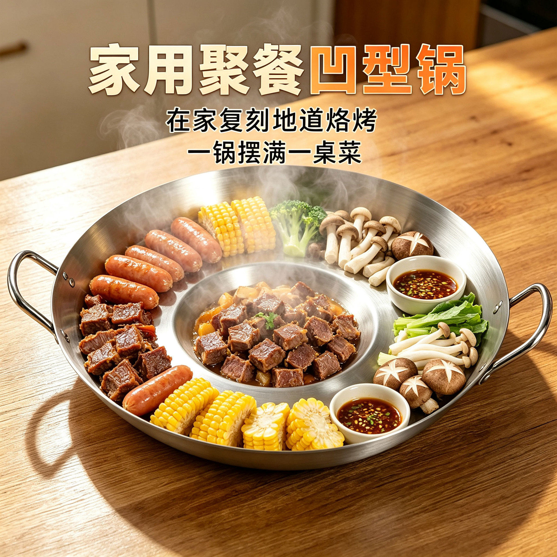 不锈钢凹型铁锅烧烤锅贵