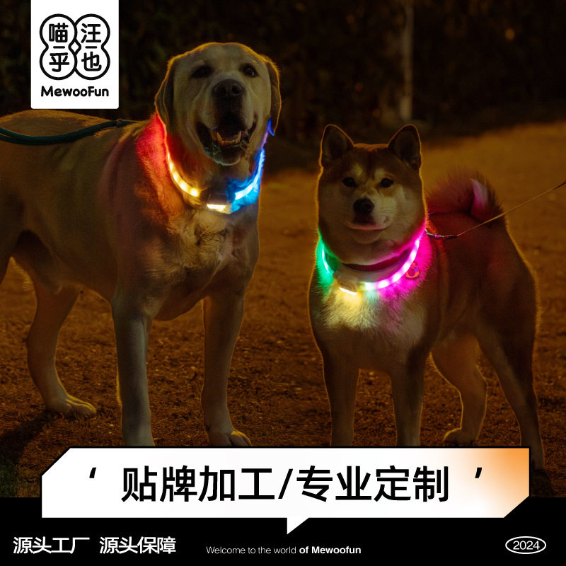 USB充电可调节长度狗狗夜