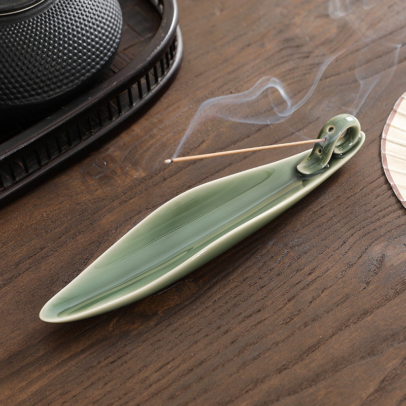 寿比南山陶瓷香插线香炉香座香托檀香线香炉室内香炉香薰摆件