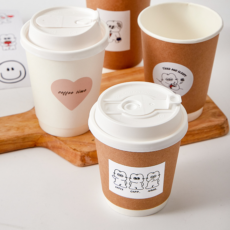 一次双层纸杯性咖啡杯奶茶杯