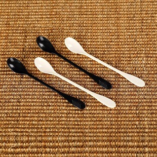 一次性咖啡勺搅拌勺塑料长柄勺蜂蜜调料试吃小勺子搅拌棒单独包装