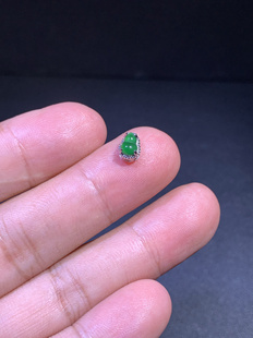 小精品天然A货翡翠冰种满阳绿葫芦D lY国标S925银镶嵌