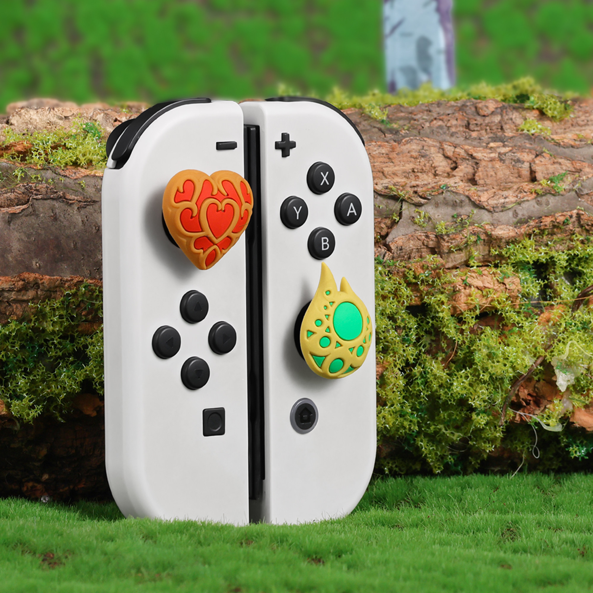 PAWDIARY NINTENDO 스위치 로커 캡 OLED NS 배터리 라이프 라이트 범용 키 캡 젤다 눈물의 왕국 보호 캡 심장 컨테이너