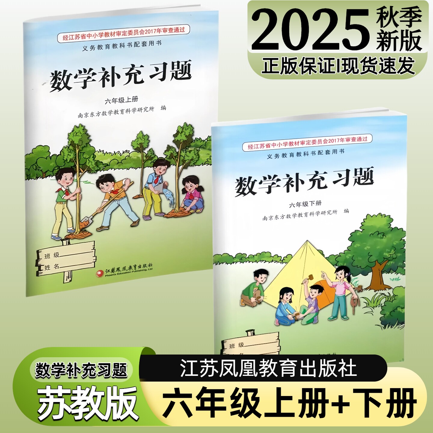 【江苏凤凰教育出版社】正版现货2025秋季新版小学数学补充习题六年级下册上册苏教版江苏版6上下数学配套教材课本