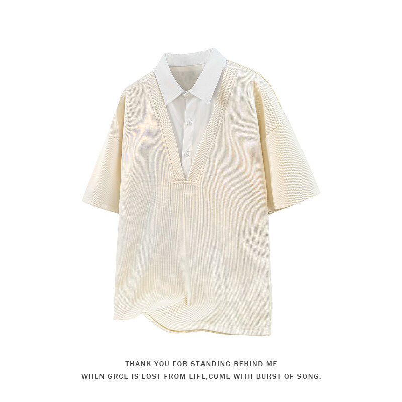 美式重磅亨利领polo衫卫衣男秋冬设计感高级��