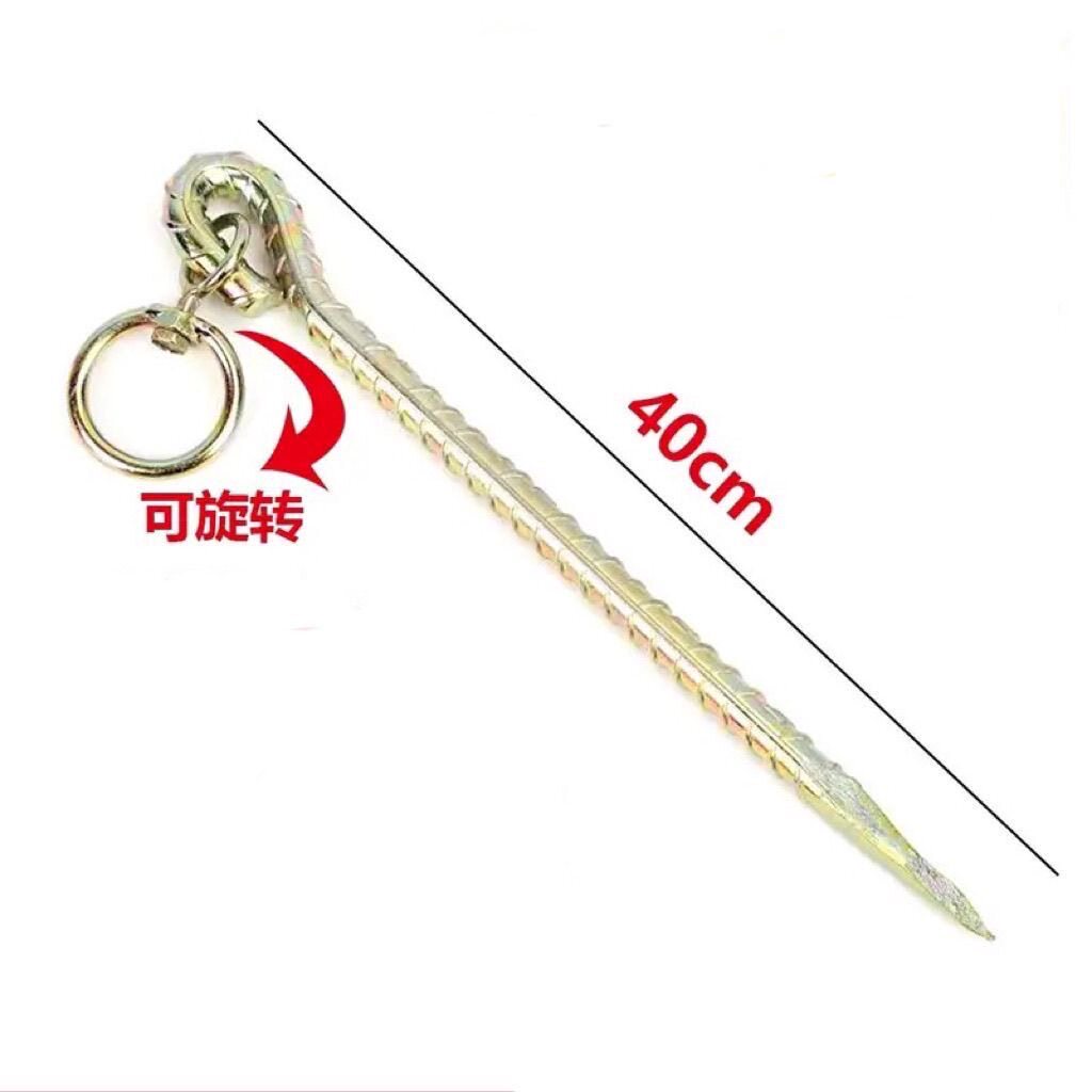 镀锌加粗栓牛地钉螺纹大头钢帐篷钉镀锌畜牧长铁牛桩工地园林地桩