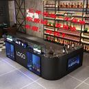 工业风收银台餐厅小n型店铺咖啡厅烧烤店柜台酒吧吧台转角前台定