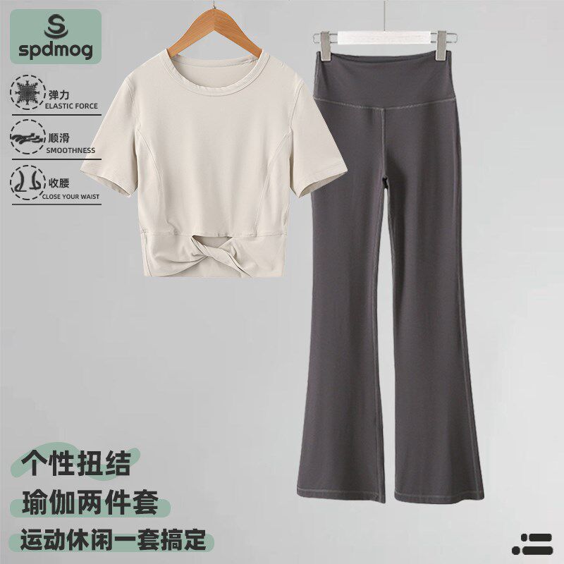 跑步运动套装女2025新款夏w季户外羽毛球晨跑服时尚瑜伽健身三件