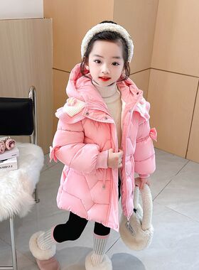 女童冬装棉服2024新款洋气加厚宝宝棉袄网红外套中小儿童羽绒棉服