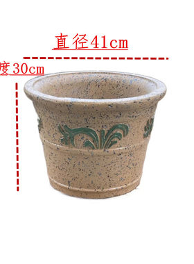 圆形水泥花盆模具简约欧式花盆自制塑G料盆景透气大号口径复古花