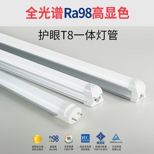 全光譜Tb8護眼燈管Ra98高顯一體日光燈無頻閃防藍光辦公LED教室燈