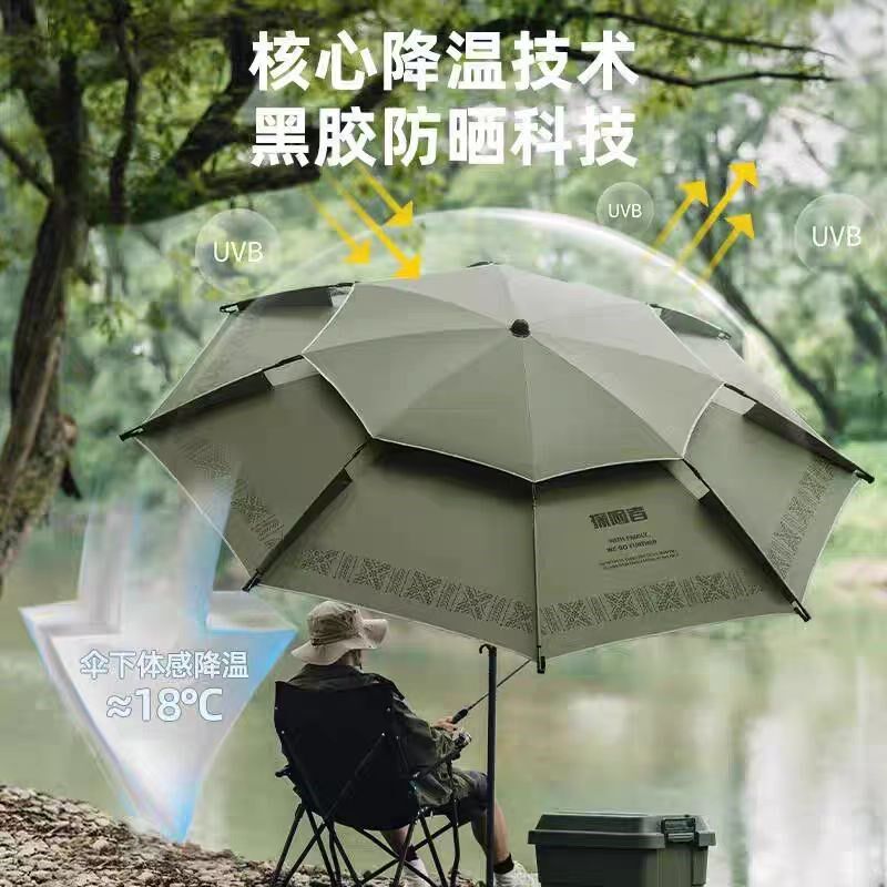 德国高级钓鱼伞户外专用大钓伞万向E拐杖太阳伞防晒遮阳露营防雨
