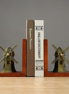 新款书靠办公室创意家居摆设书桌书房摆件样板间咖啡店书架装饰品