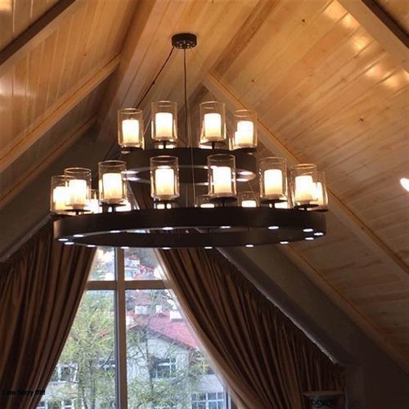 新中式多头吊灯酒店会所大型圆A形灯饰客厅饭店餐厅包间茶楼灯具