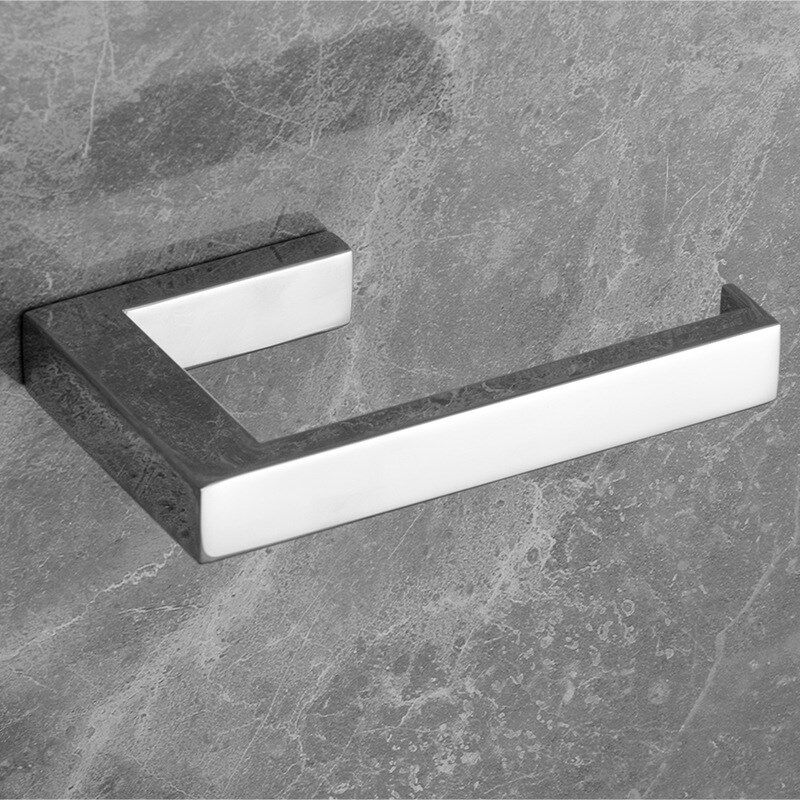 浴室配件套装不锈钢毛巾单杆打孔酒店毛巾挂环P方型毛巾挂钩纸巾