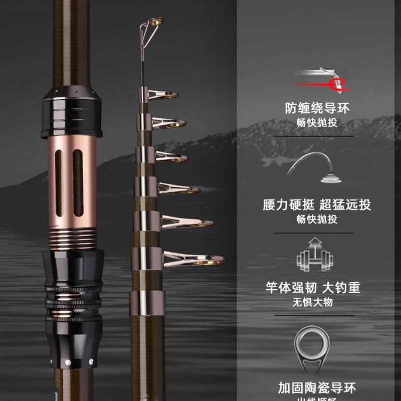 迷你小海a竿抛竿超短节鱼竿超硬小海杆H套装远投钢笔裸竿路亚竿甩