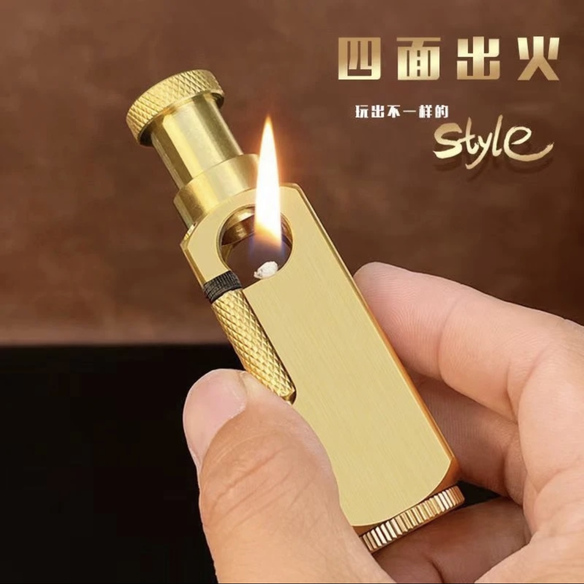 战壕机纯铜煤油打火机创意礼物男