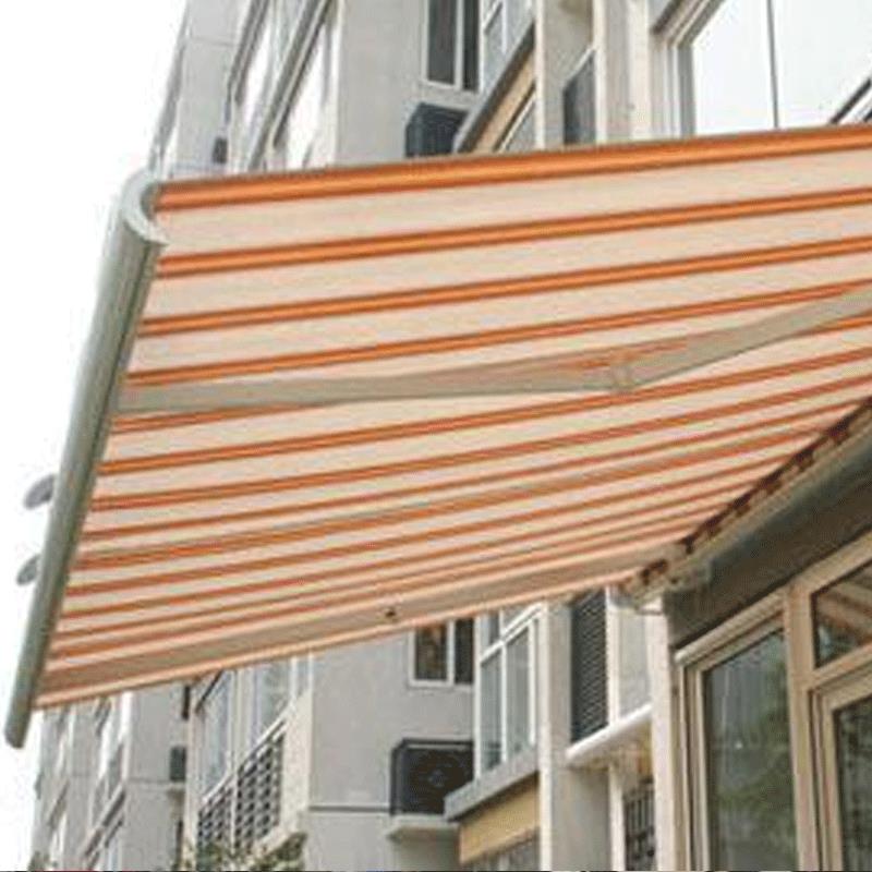 户铝合曲臂式遮雨棚自动伸缩合商铺雨棚外全型JSD-QH-0电动雨蓬车