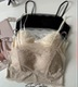 黛美芮11205法式 性感内搭打底一字领裹胸 蕾丝美背抹胸内衣女薄款