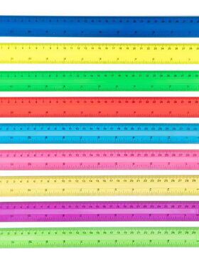 凹尺30CM个opp袋子包装实色彩色透明混装中性包装 跨境直供