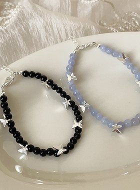 蝴蝶手链串珠甜美合金女