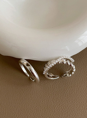 戒指RONERAI珍珠百搭女