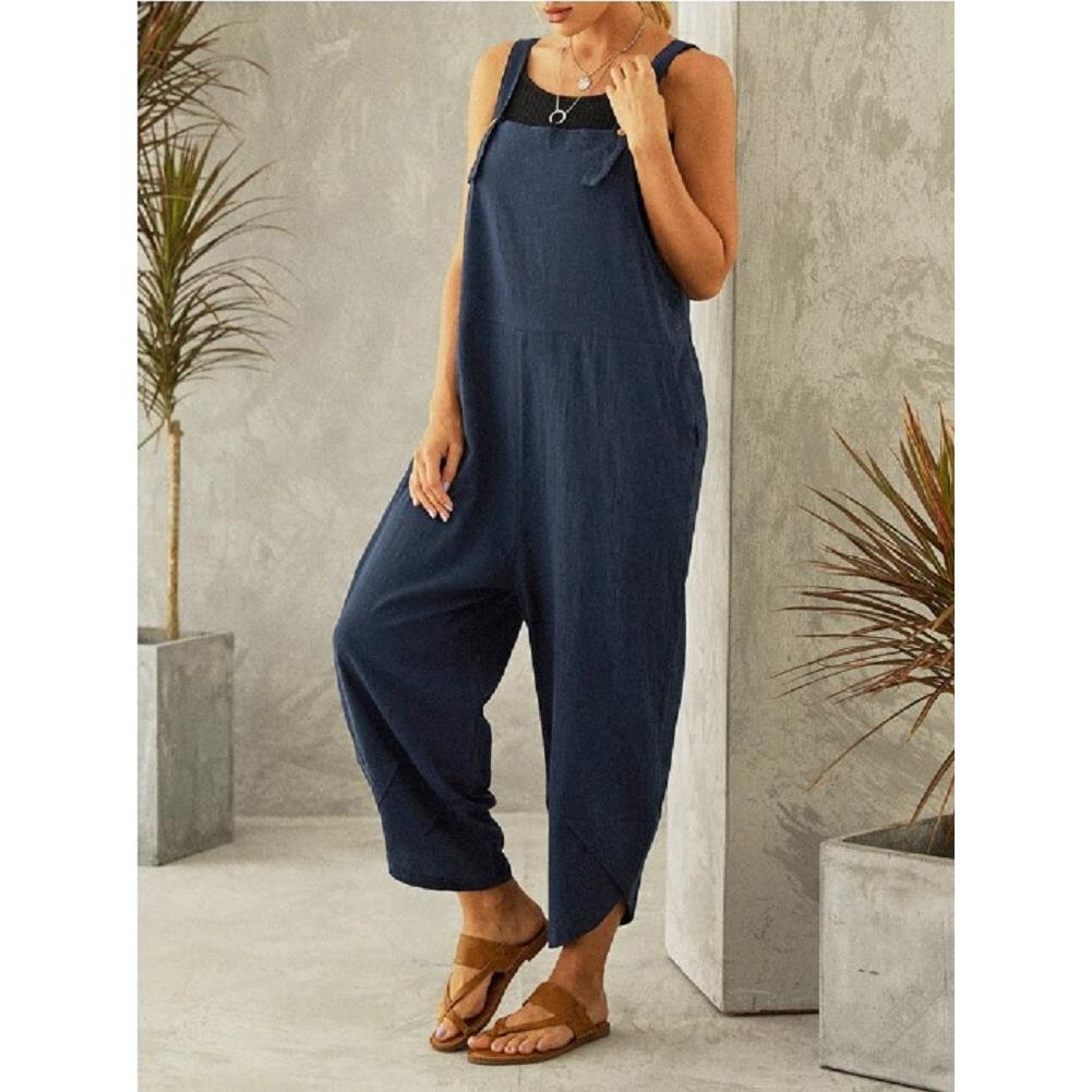 uniquely casual styled pockets fashion with jumpsuit solid