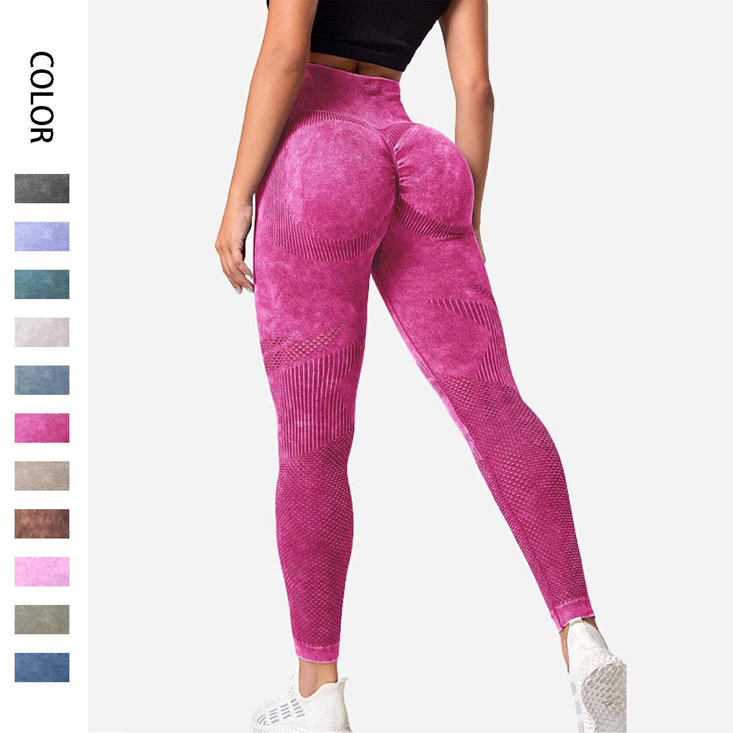 Pants Frosted Peach Hollow Hip Pants Tights Women Lifting