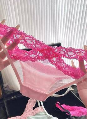 Forever hot rose pink hot girl sexy lace panties female