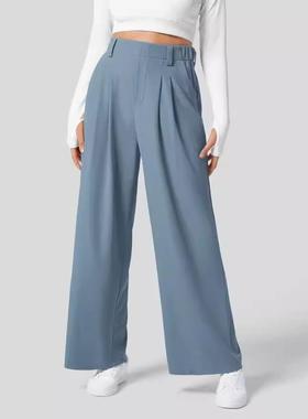 off white wide leg pants for womens  springsummer new high