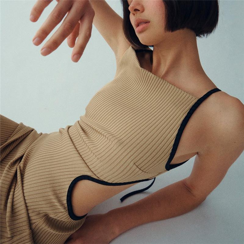 trendy european camis designed slit side hip wrap party