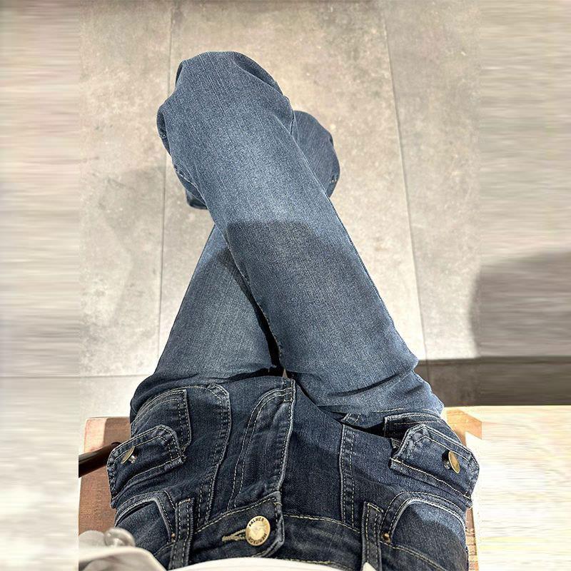 woman new high waist fashion oversized flare jeans female