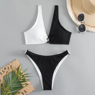 suspenders bikini solid womens beach underwear