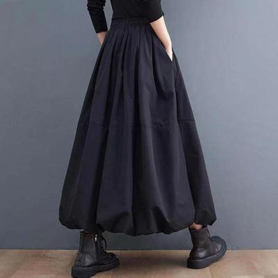 trend skirt puffy color solid slim-fitting and high-end