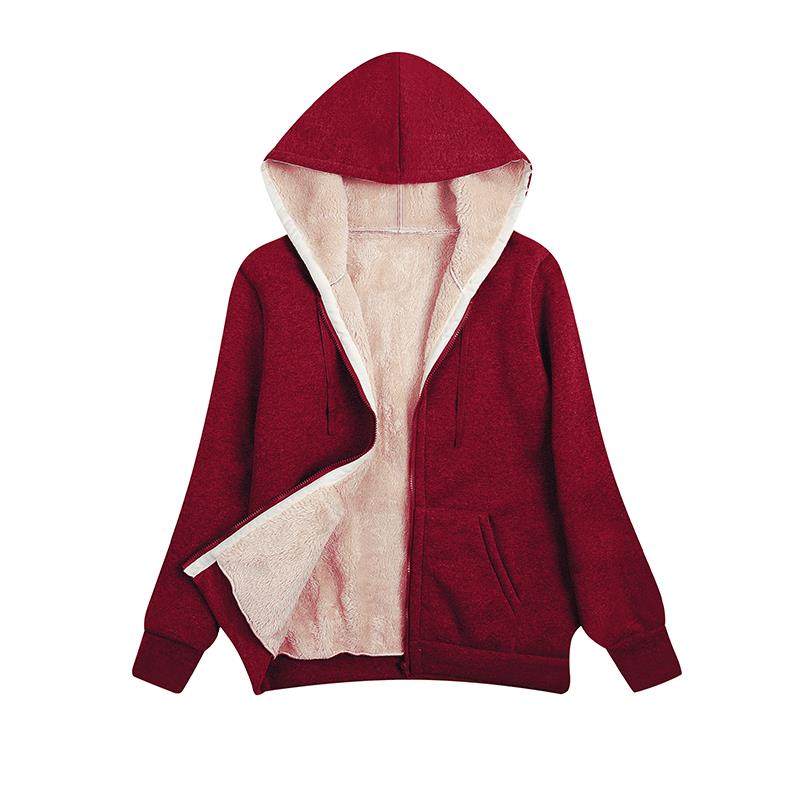 Hooded Plush Oversized Plush Womens Coat Womens Sweater Top