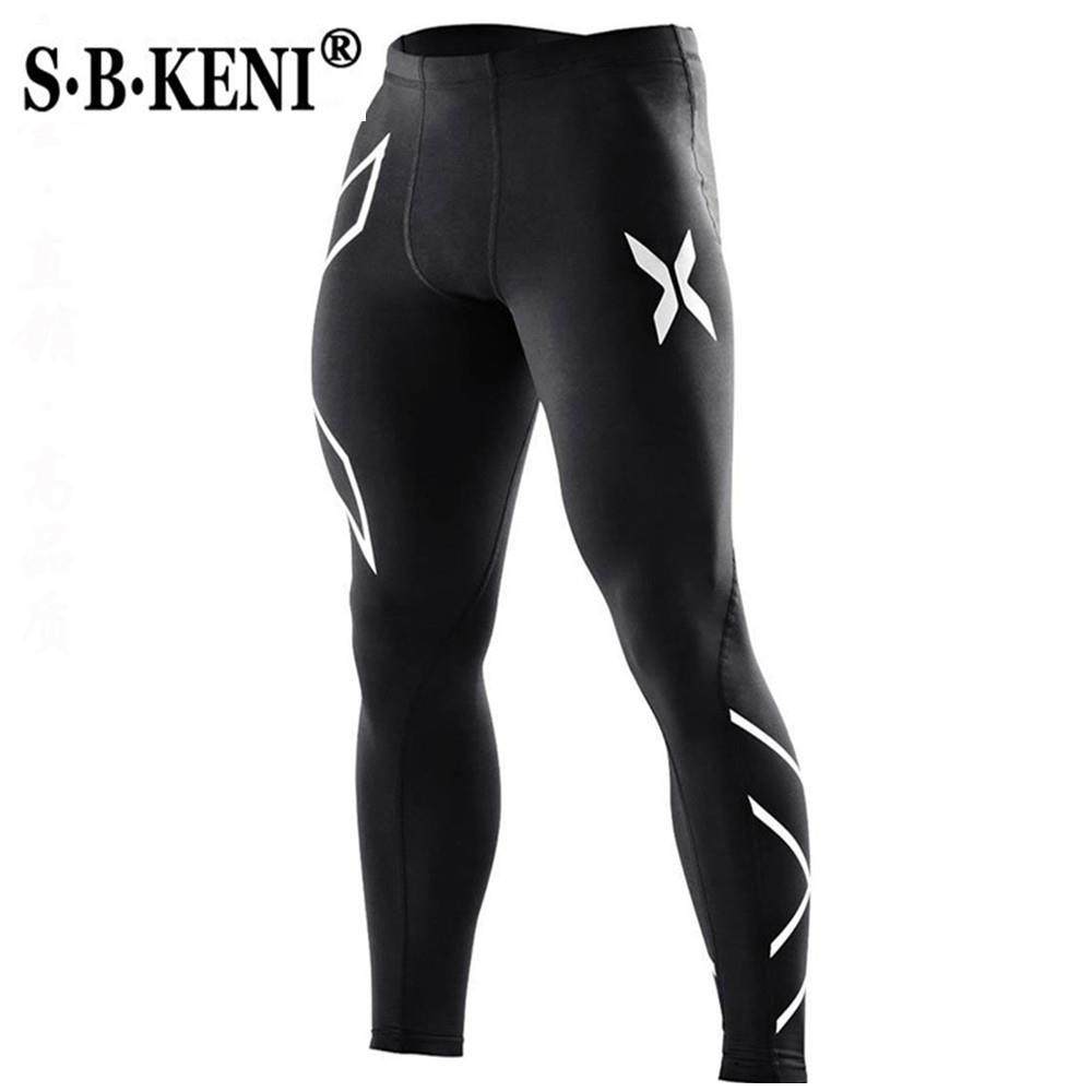 Mens sports fitness pants tights compression pants cycling
