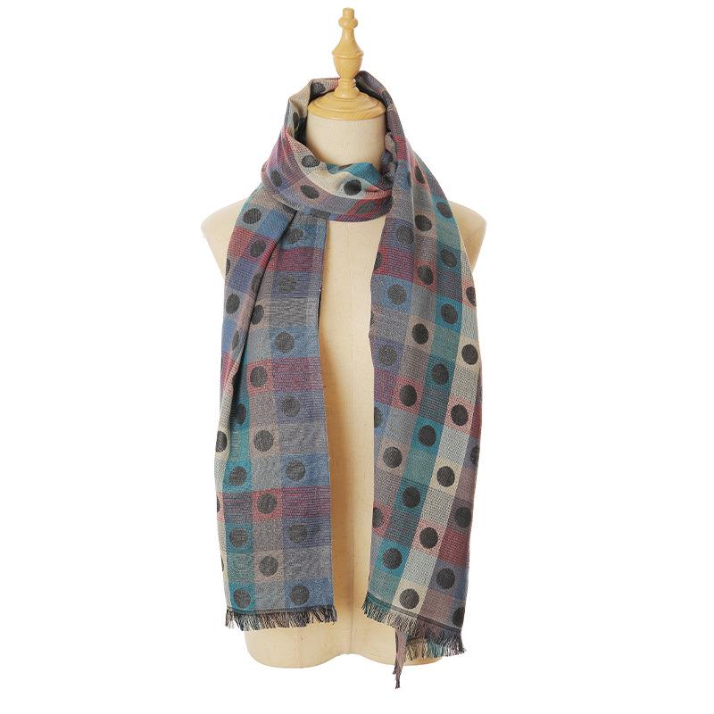 stitching shawl colorful dot scarf scarf polka Jacquard