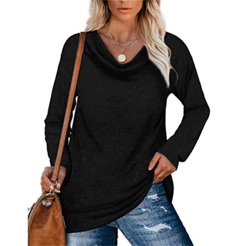 Top Mid-Length Collar Tulle Sweater Knitted Sleeve Long
