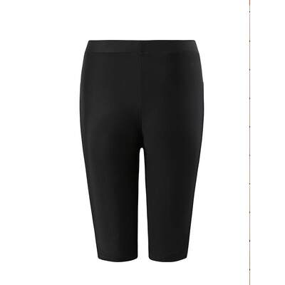 Solid waist pants beach high boxer swimming womens capri