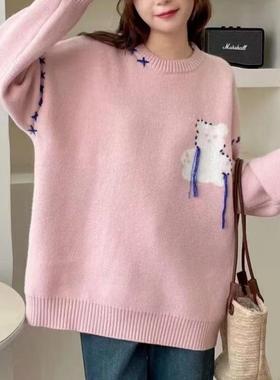 black sueter mujer oversized pullovers women clothing