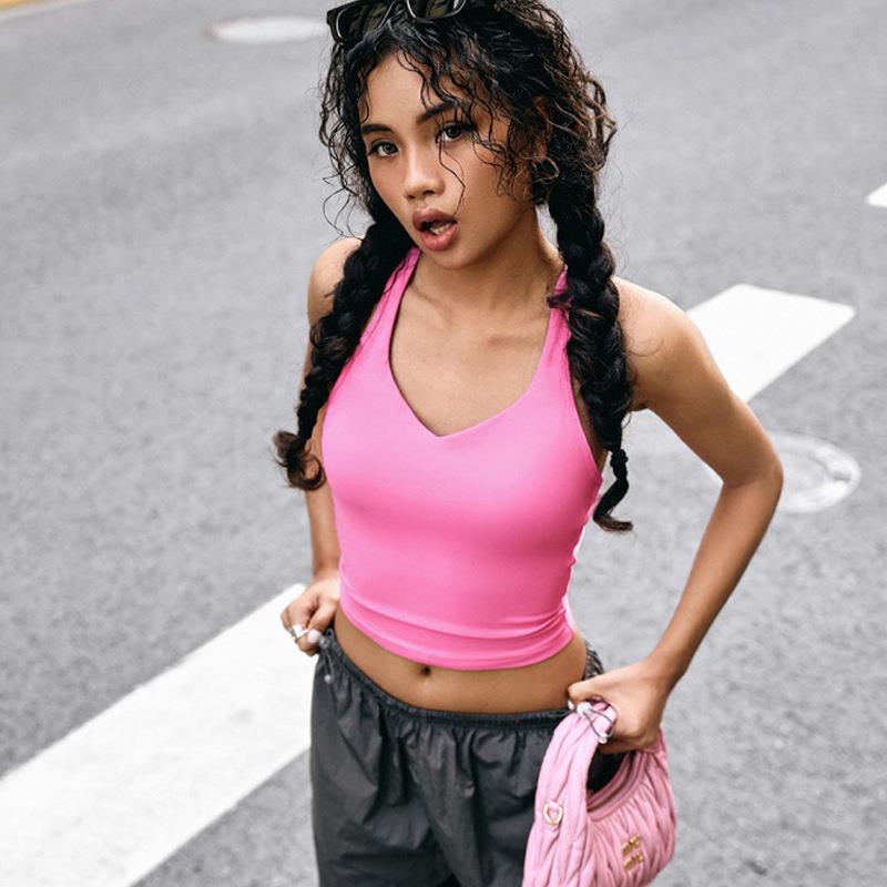 Yoga vest for women with beautiful back and chest pads for