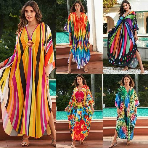 Dress Long Jacket Beach Clothes Protection Sun Robe Size