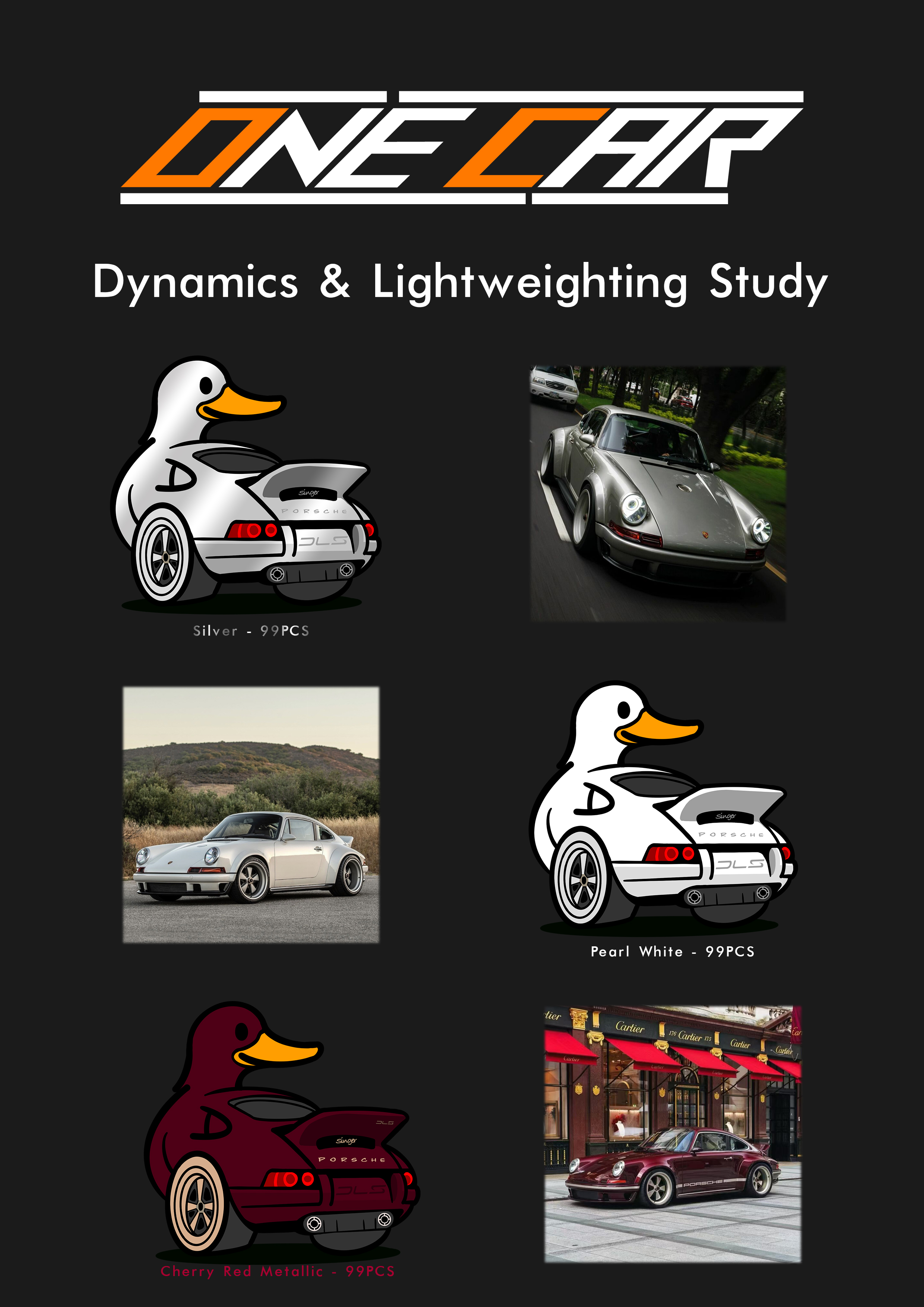 thumbnail for One Car's first product 1 64 Porsche Singer DLS resin car model collection