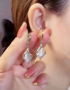 银耳环9999纯银女士正品 潮9 耳钉银致质名媛2022流行网红爆款 新款