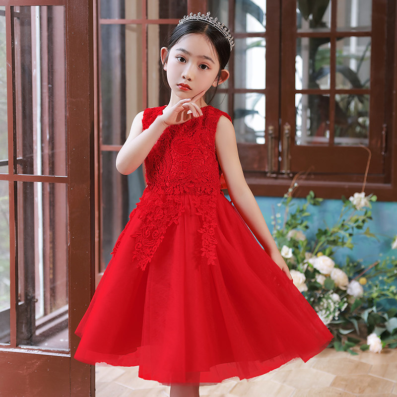 女童连衣裙夏装2022新款夏季蓬蓬纱裙儿童公主裙洋气白色裙子夏款