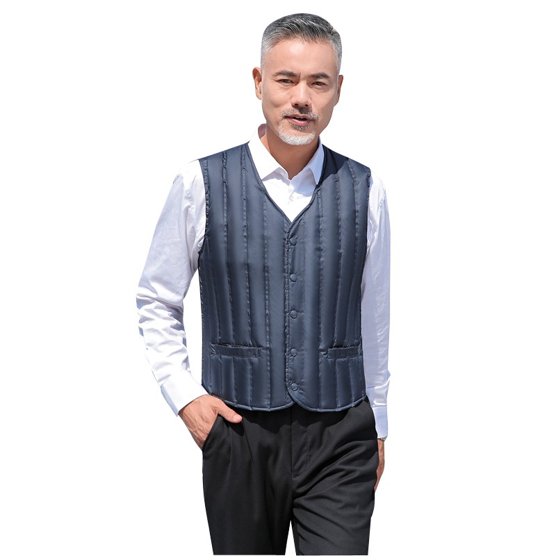 轻薄羽绒服马甲女冬季保暖内穿男士背心爸爸妈妈贴身打底低领马夹