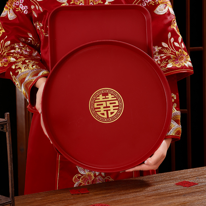 结婚敬茶杯套装婚庆红色改口敬酒杯子喜碗筷茶具托盘婚礼用品大全