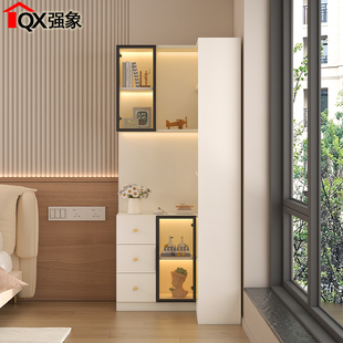 转角书柜客厅沙发角柜三角边柜墙角柜置物架卧室拐角收纳柜子F60