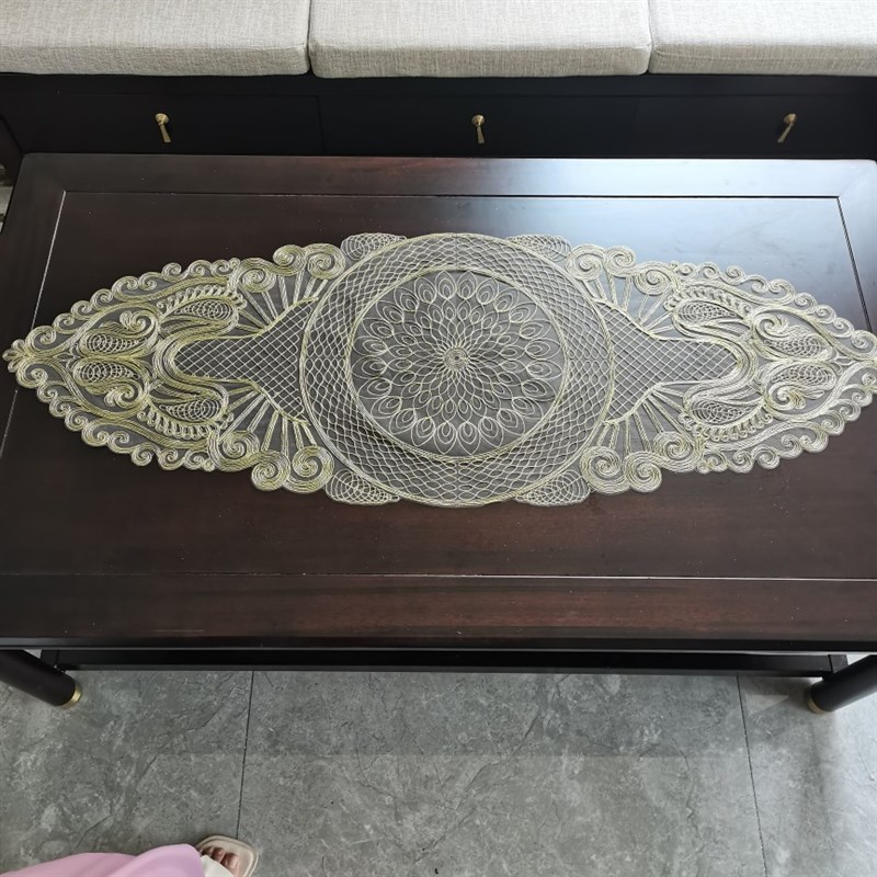 新款欧式蕾丝奢华桌旗餐桌茶几桌布五斗柜鞋柜梳妆台轻奢盖巾布艺